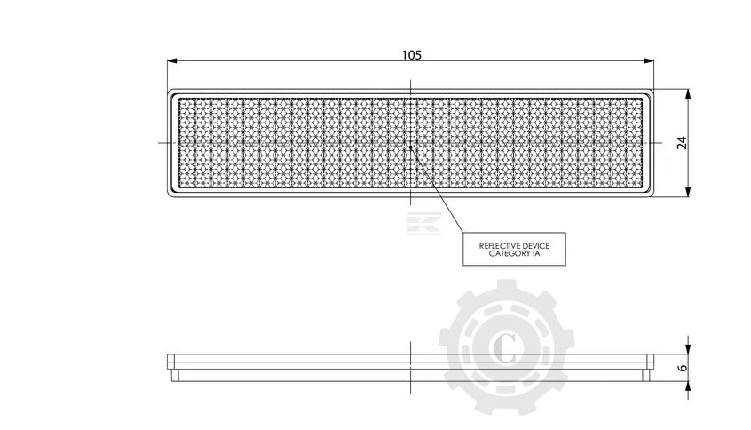 LA75015 REFLECTOR ROSU DREPTUNGHIULAR