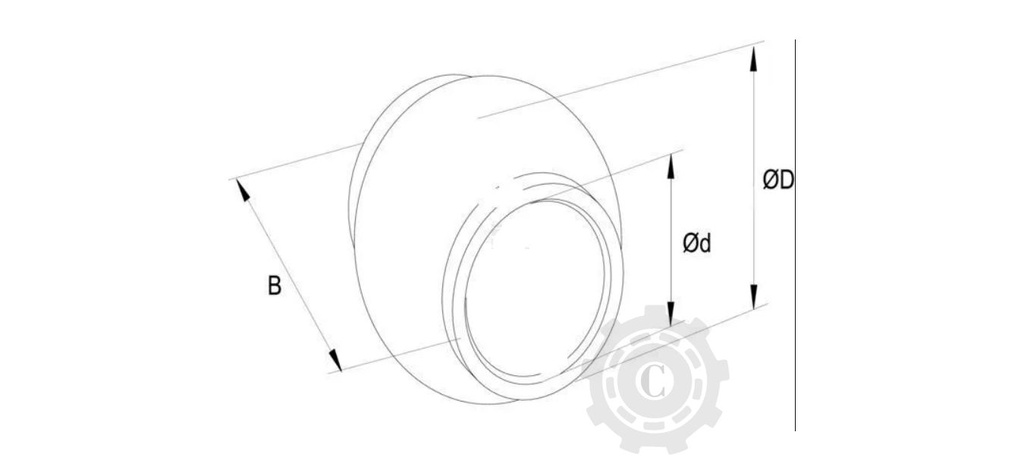 BILA TIRANT CENTRAL CAT.3/2 diametru 25,4/60x51mm