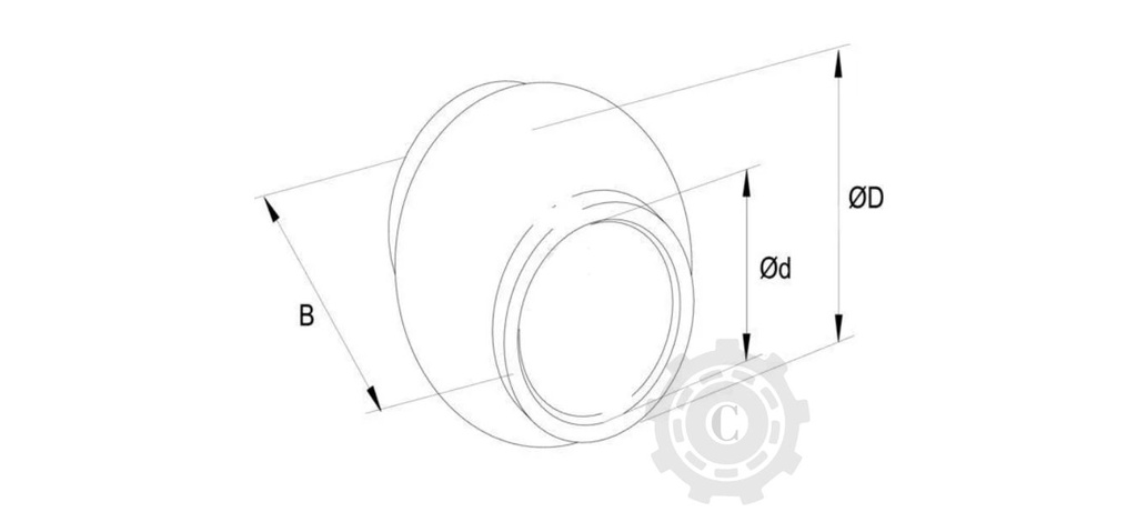 BILA TIRANT CENTRAL CAT. 4/3 diametru 32/78x64mm