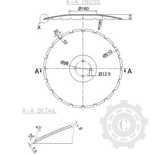 TALER DISC CRESTAT 510x5,0MM