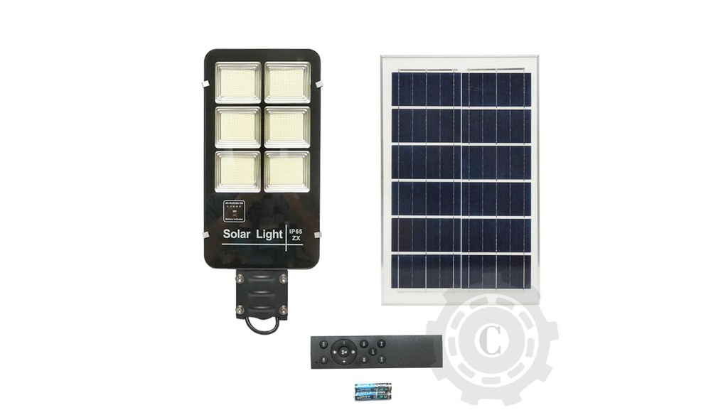 Lampa LED 300W cu panou solar mono 28W senzor de miscare si telecomanda