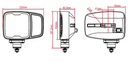 FAR LED DREPTUNGHIULAR 12/24V