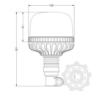 GIROFAR LED 20W 12-24V Ø 126MM x201MM