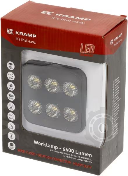 LAMPA DE LUCRU LED 60W 6600LM PATRAT