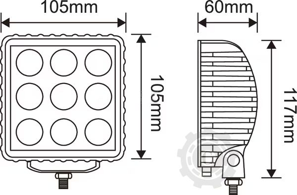 LAMPA DE LUCRU LED 27W 500LM