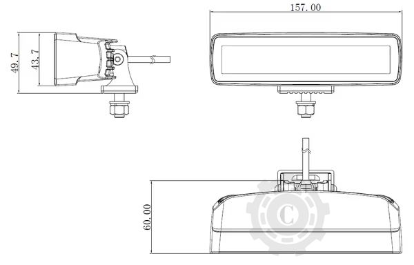 LAMPA DE LUCRU INDIRECTA CU LED 30W 2880LM DREPTUNGHIULARA