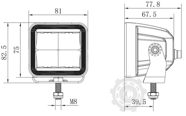 LAMPA DE LUCRU INDIRECTA CU LED 40W - 4 LEDURI