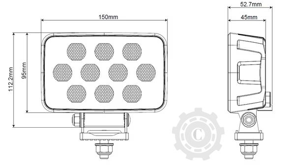 LAMPA DE LUCRU LED 100W 8950LM