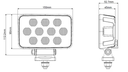 LAMPA DE LUCRU LED 100W 8950LM