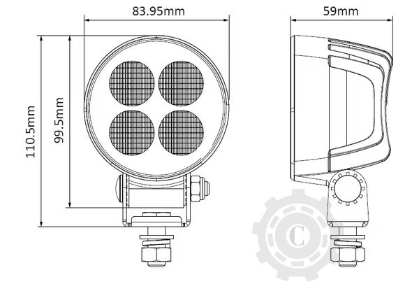 LAMPA DE LUCRU LED 24W 2556LM ROTUND