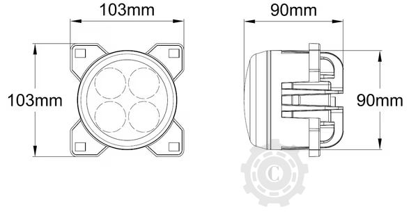 LAMPA DE LUCRU LED 40W 4000LM /4 LEDURI