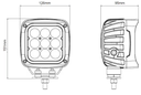 LAMPA DE LUCRU LED 45W 4050LM PATRAT