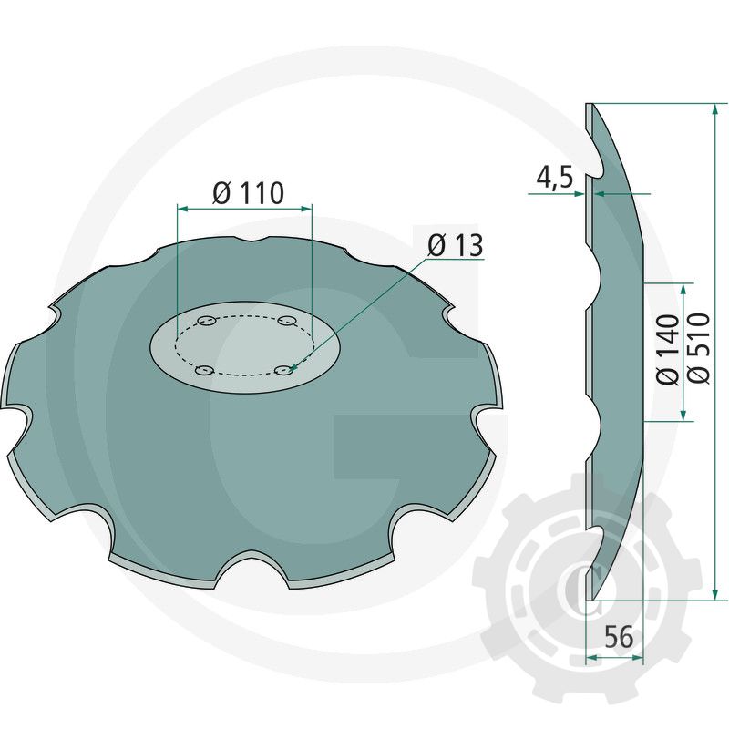 TALER DISC CANELAT D510 4 GAURI