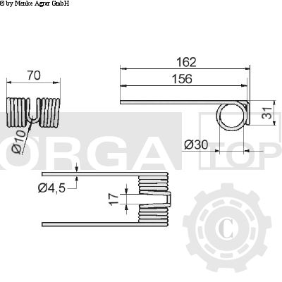 DINTE ELASTIC CLAAS 19104