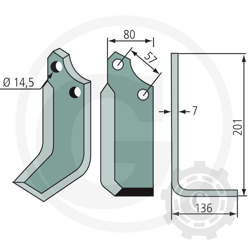 CUTIT FREZA 180MUR-14R