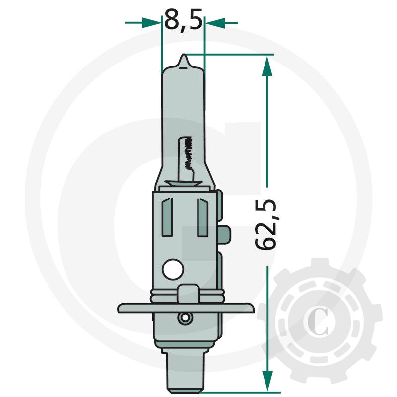 47712V55WH1 Bec cu halogen H1