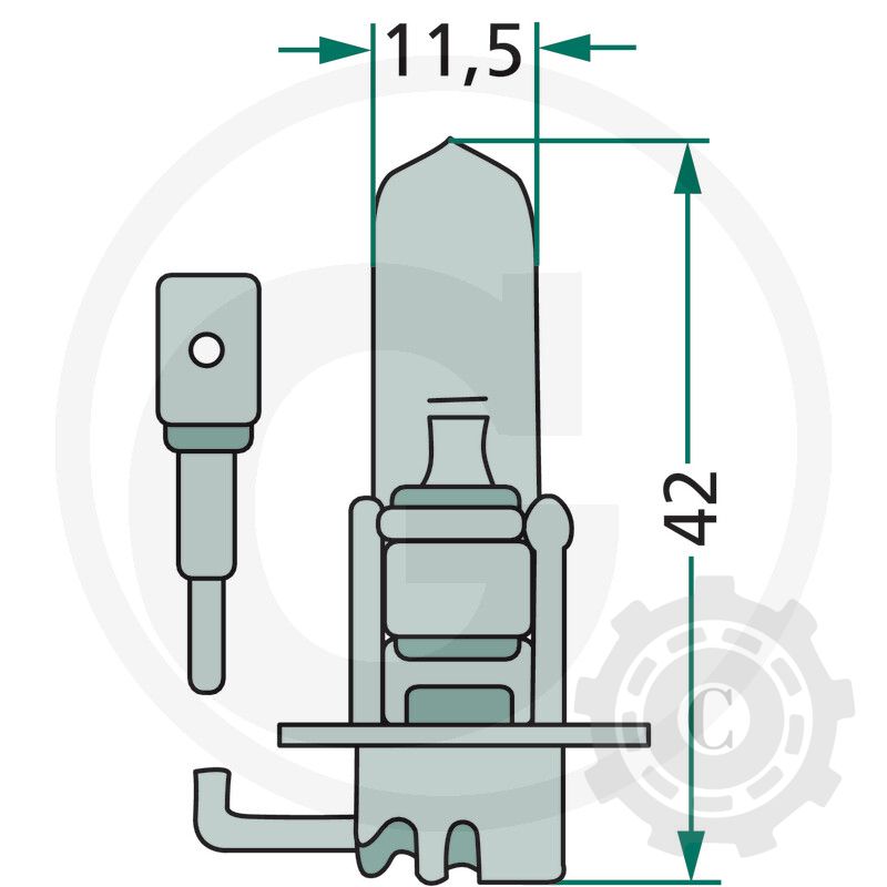 47712V55WH3 Bec cu halogen H3