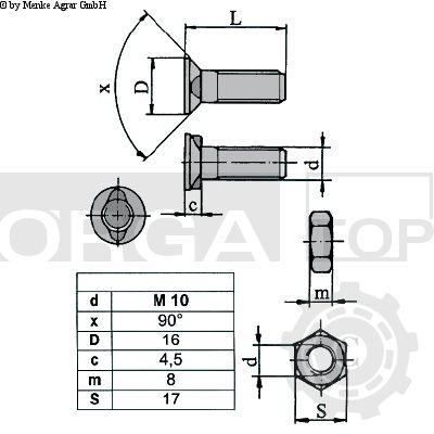 SURUB M10X50 22547