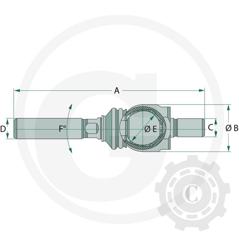 38706355 Articulatie axiala 180 / M20 x 1,5 / M22 x 1,5