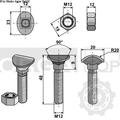 SURUB M12X48 19419