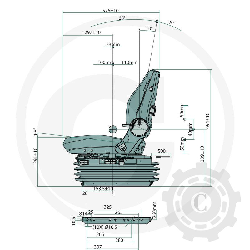 SCAUN AS1480 CU SUSPENSIE PNEUMATICA