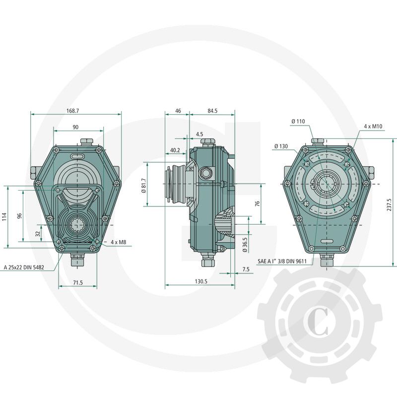 Transmisie BG-2-1:3,8