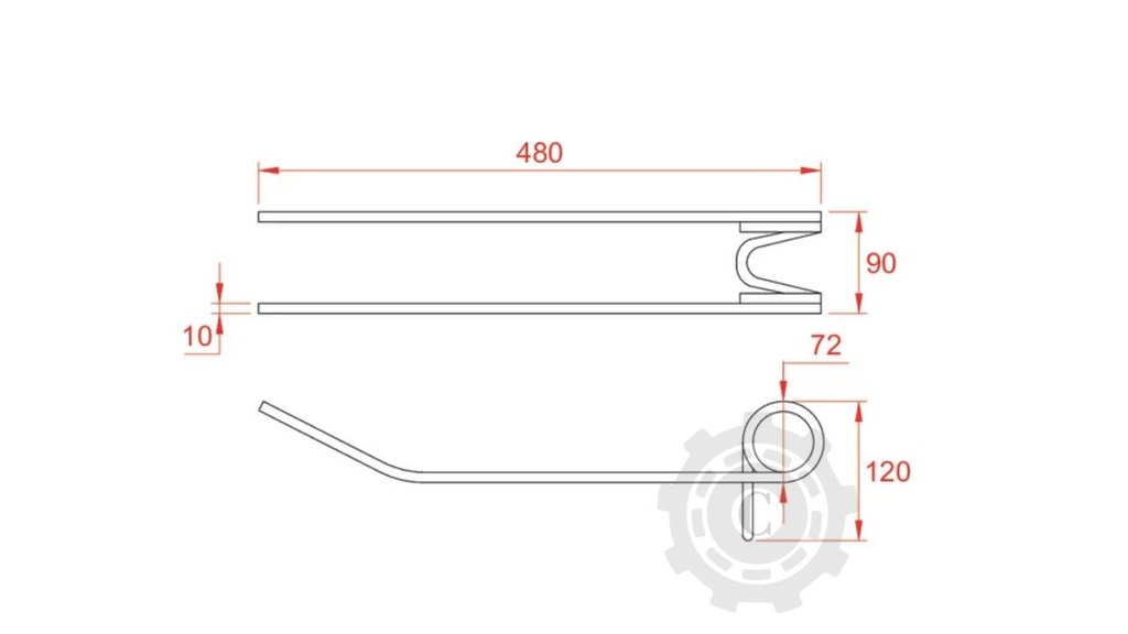 480014 Dinte de grapa