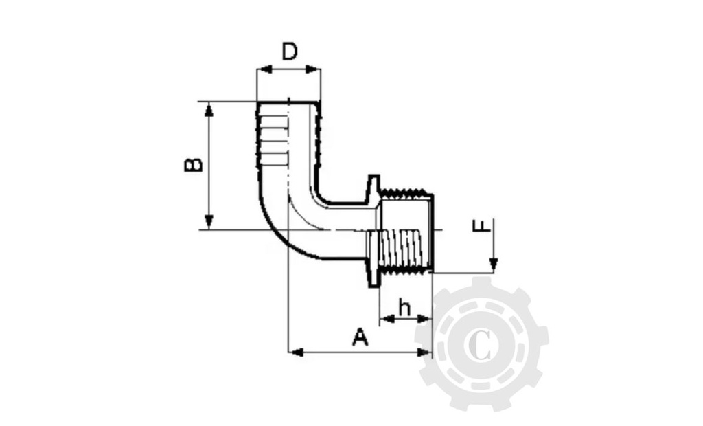 RACORD FURTUN COT 90 13MMX1