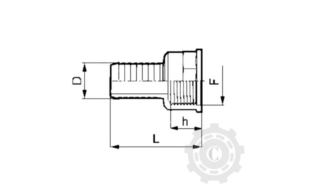 Racord furtun 15mm x 1/2" mamă