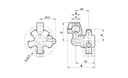 Suport duză QJ 4 20mm/10mm