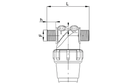 Filtru înclinat 1" tată 100 mesh