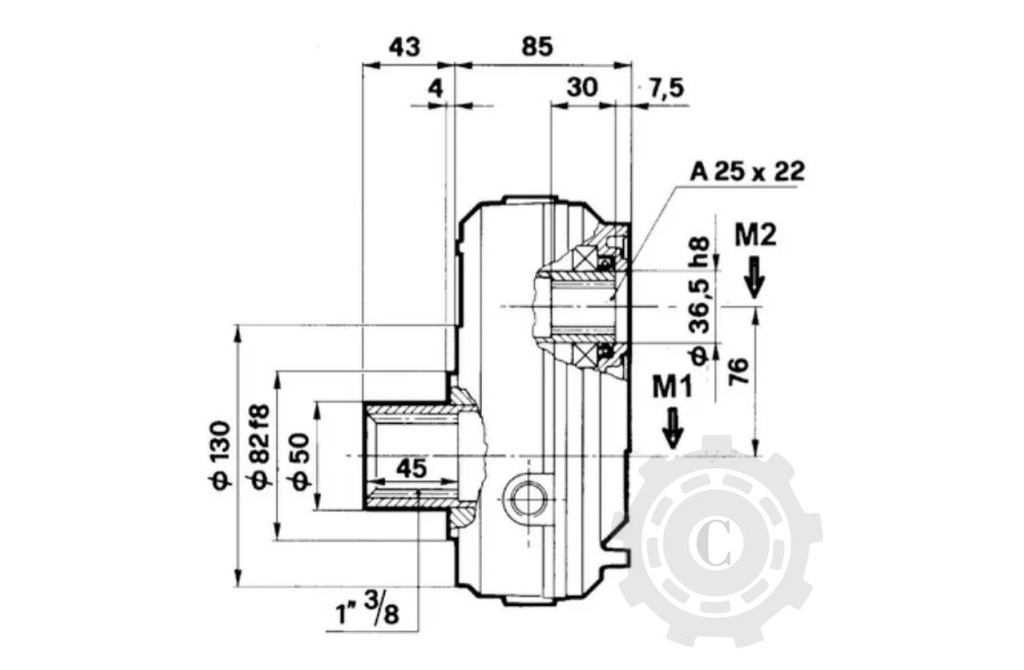 Multiplicator-reductor cu arbore