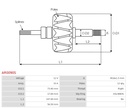 ROTOR ALTERNATOR AR0090S