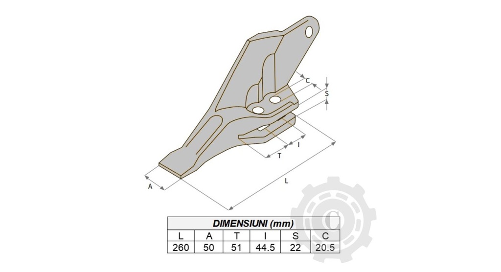 DINTE CUPA LATERAL JCB