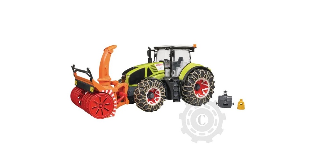 Tractor Claas Axion 950 cu lanturi si freza de zapada