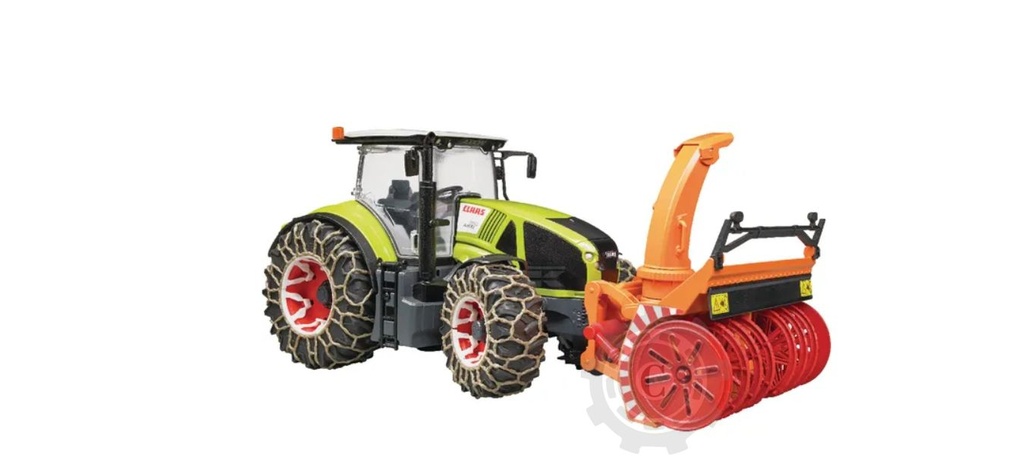 Tractor Claas Axion 950 cu lanturi si freza de zapada