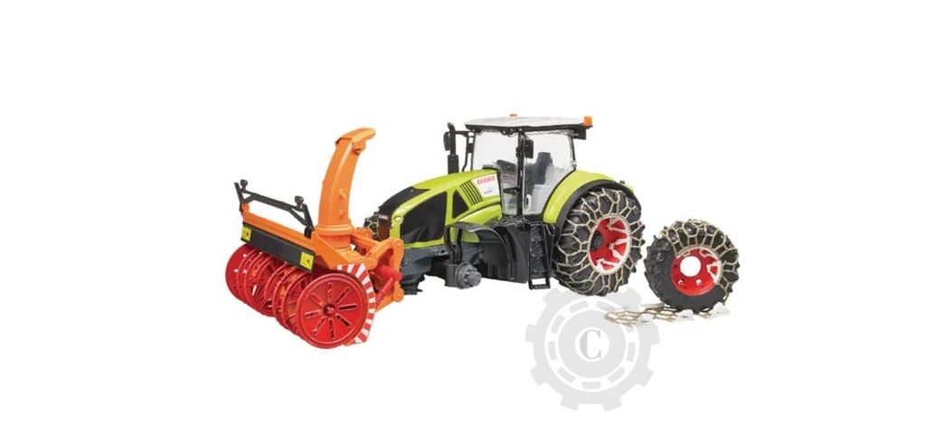 Tractor Claas Axion 950 cu lanturi si freza de zapada