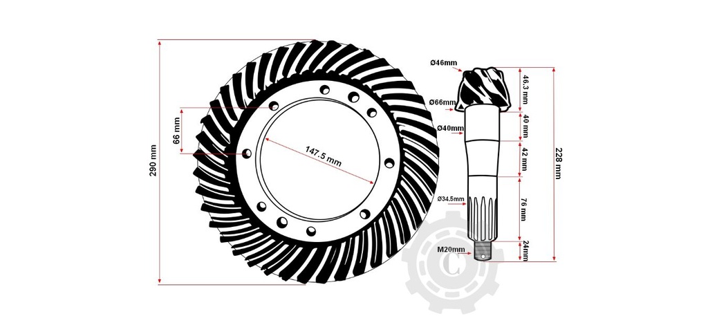 GRUP CONIC FATA U650/DTC SPATE