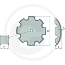 HD661641N Taler disc crestat 660x6/41