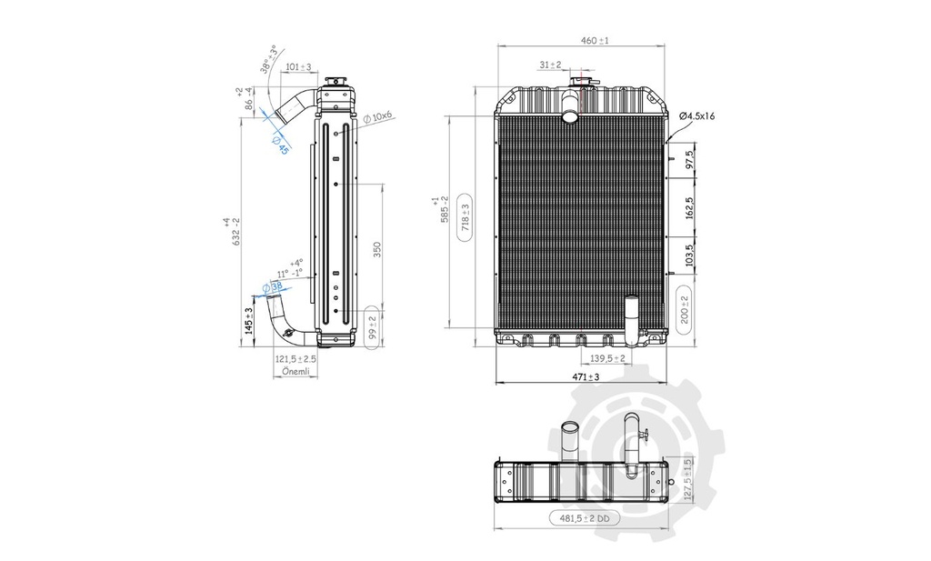 RADIATOR APA U-650 565-001