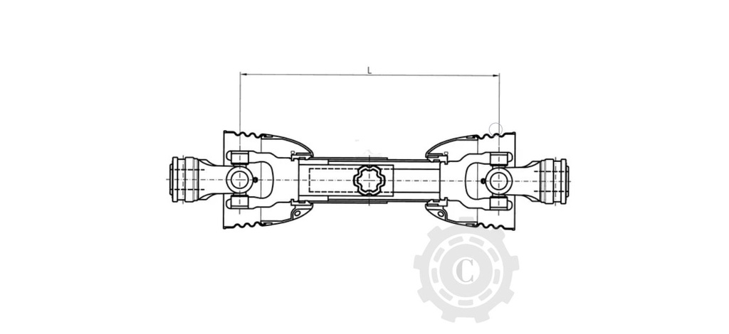 CARDAN L 1060MM V80 Z20 COMER