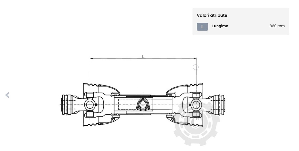 CARDAN L 860MM T40 Z6