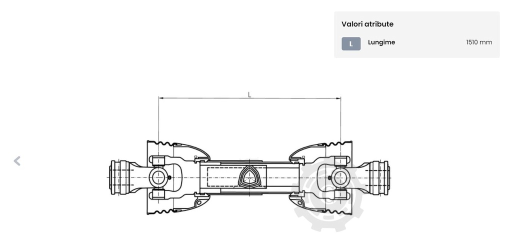 CARDAN L 1510MM T40 Z6 COMER