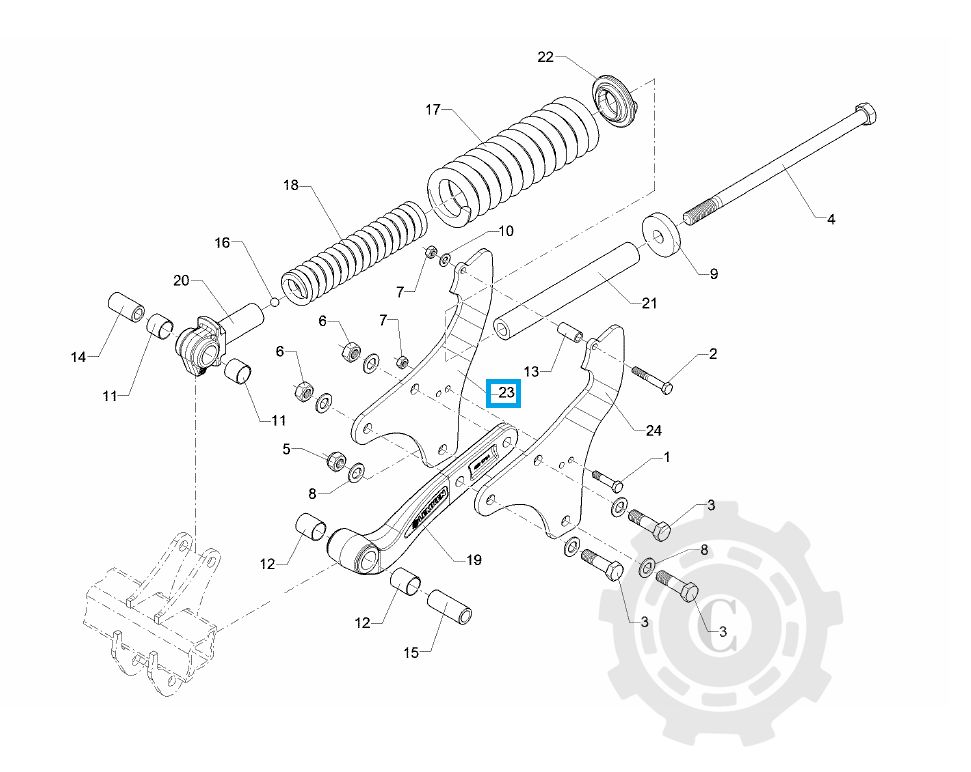 42710002 PLACA SUPORT DR LEMKEN KARAT