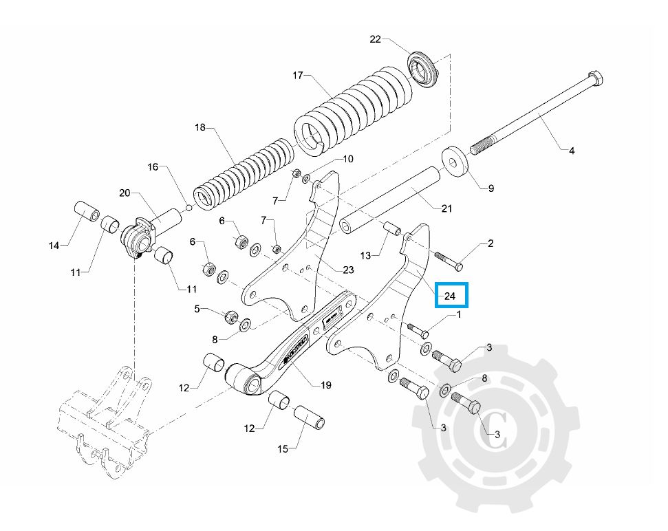 42710003 PLACA SUPORT STG LEMKEN KARAT