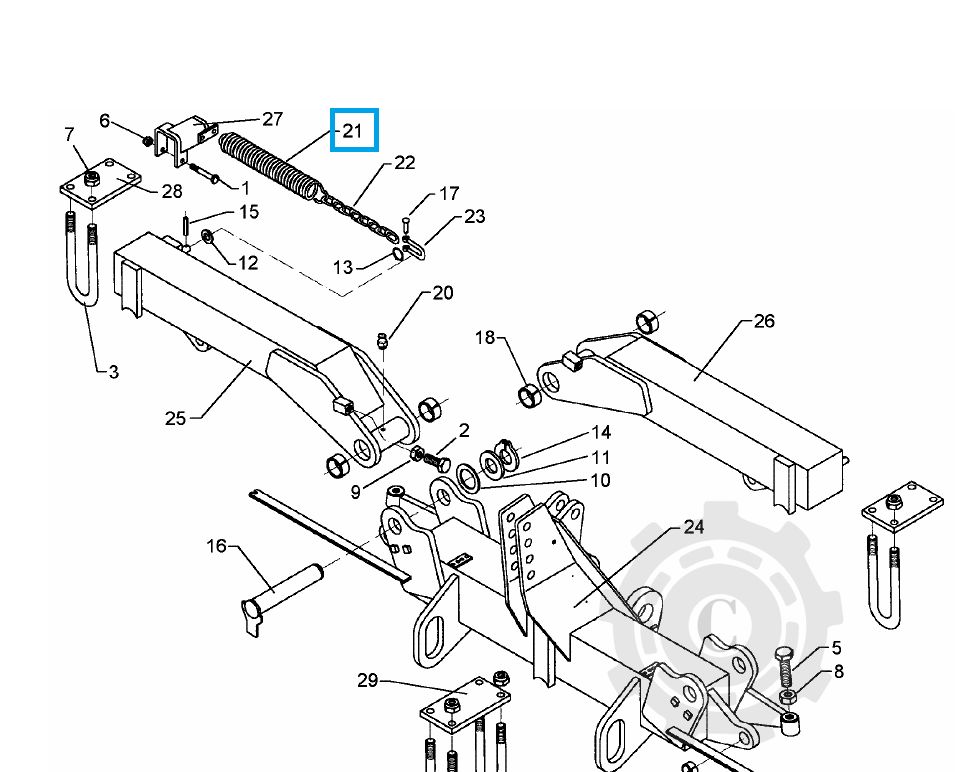 Arc tensionare 9x45x400mm LEMKEN