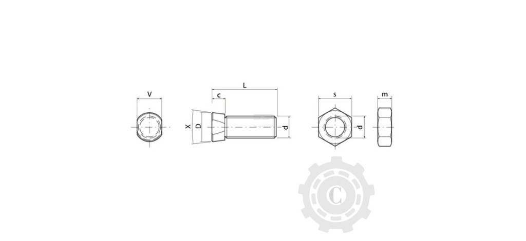 SURUB M12X35 BRAZDAR MARGINI PLATE