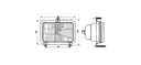 05406000 INSERTIE FAR CU HALOGEN,DREPTUNGHIULARA 167x74x74MM