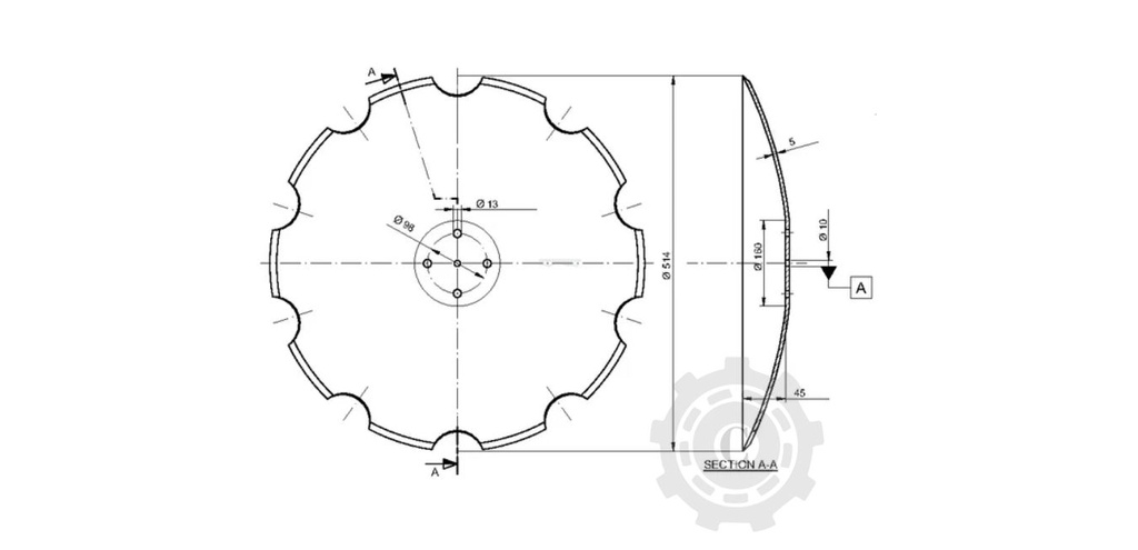 910964KR TALER DISC CRESTAT 514X5MM