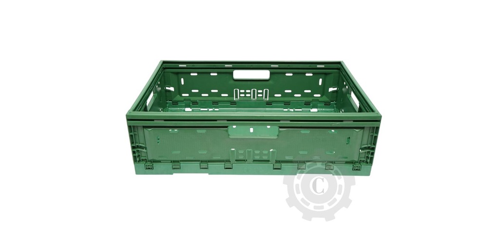 Lada/cutie plastic pliabila 372X573X173mm verde pentru depozitare